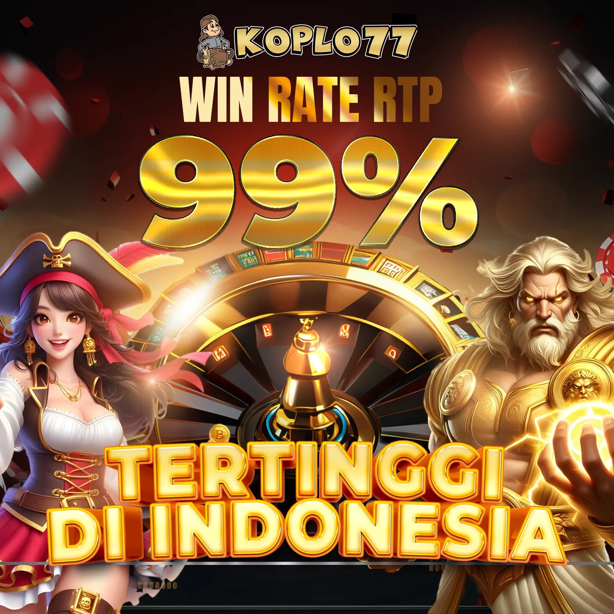Ilustrasi tampilan permainan dan area akun QQDEWA